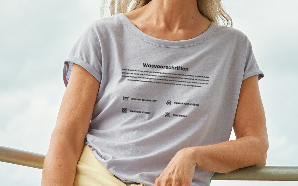 Wasinstructies voor bedrukte kleding